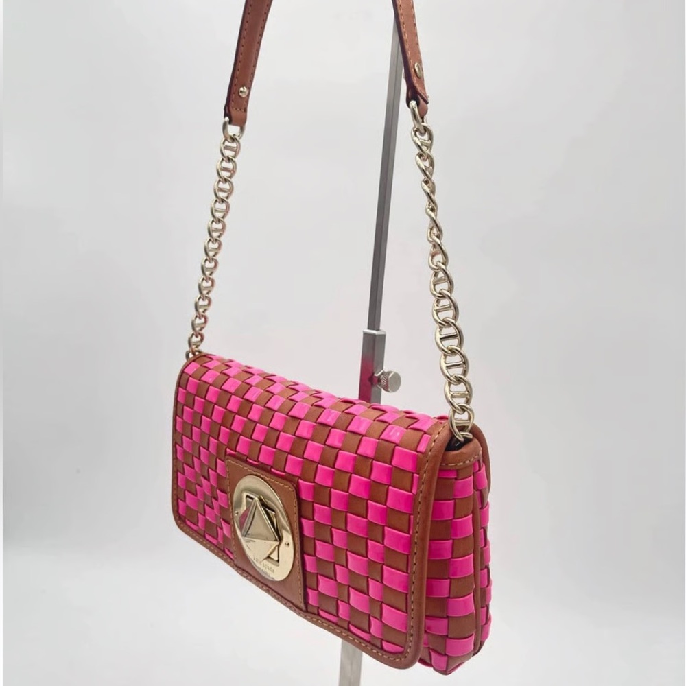 Kate Spade Luxurious Pink Woven Shoulder Bag - Picture 7 of 7